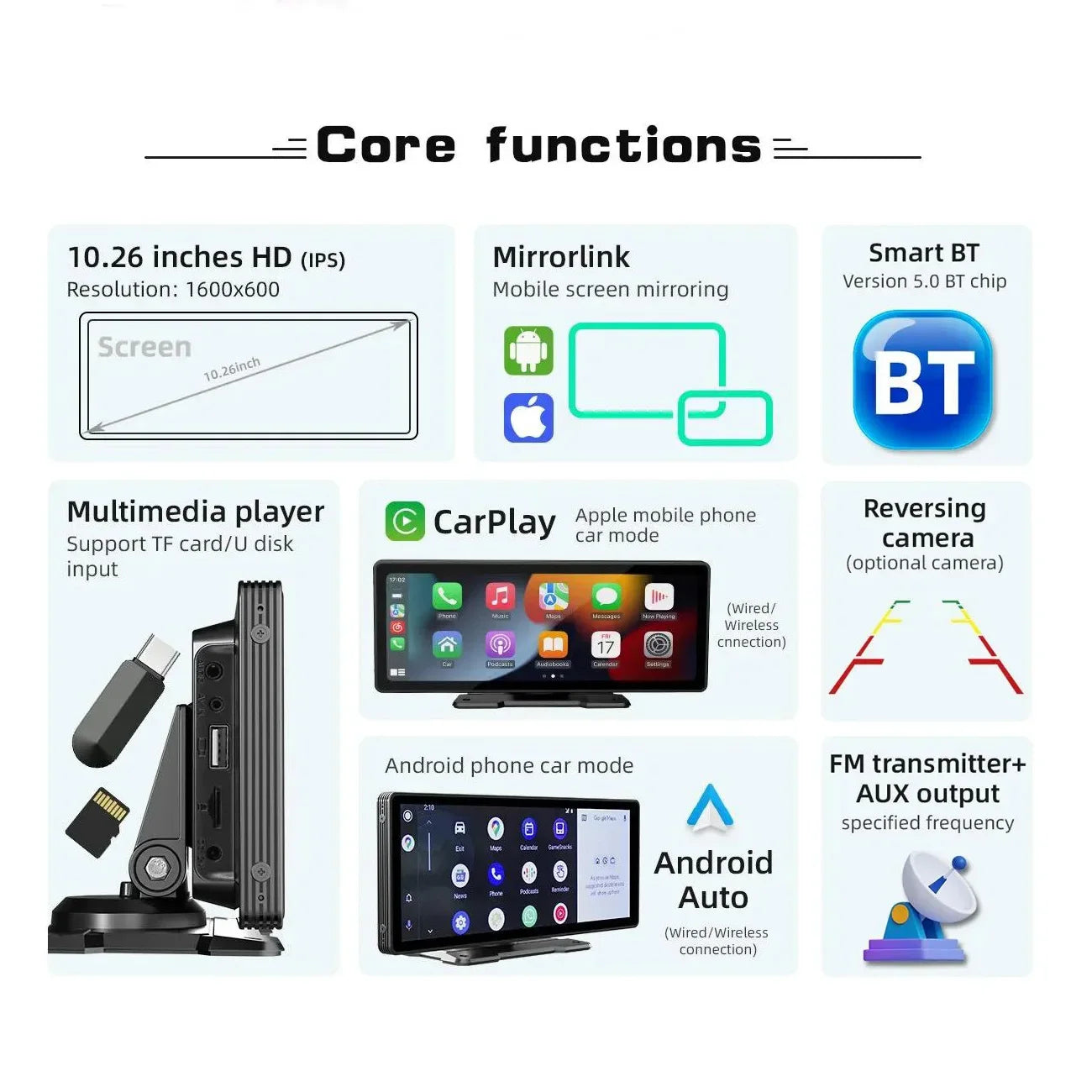 Car Monitor Wireless Carplay